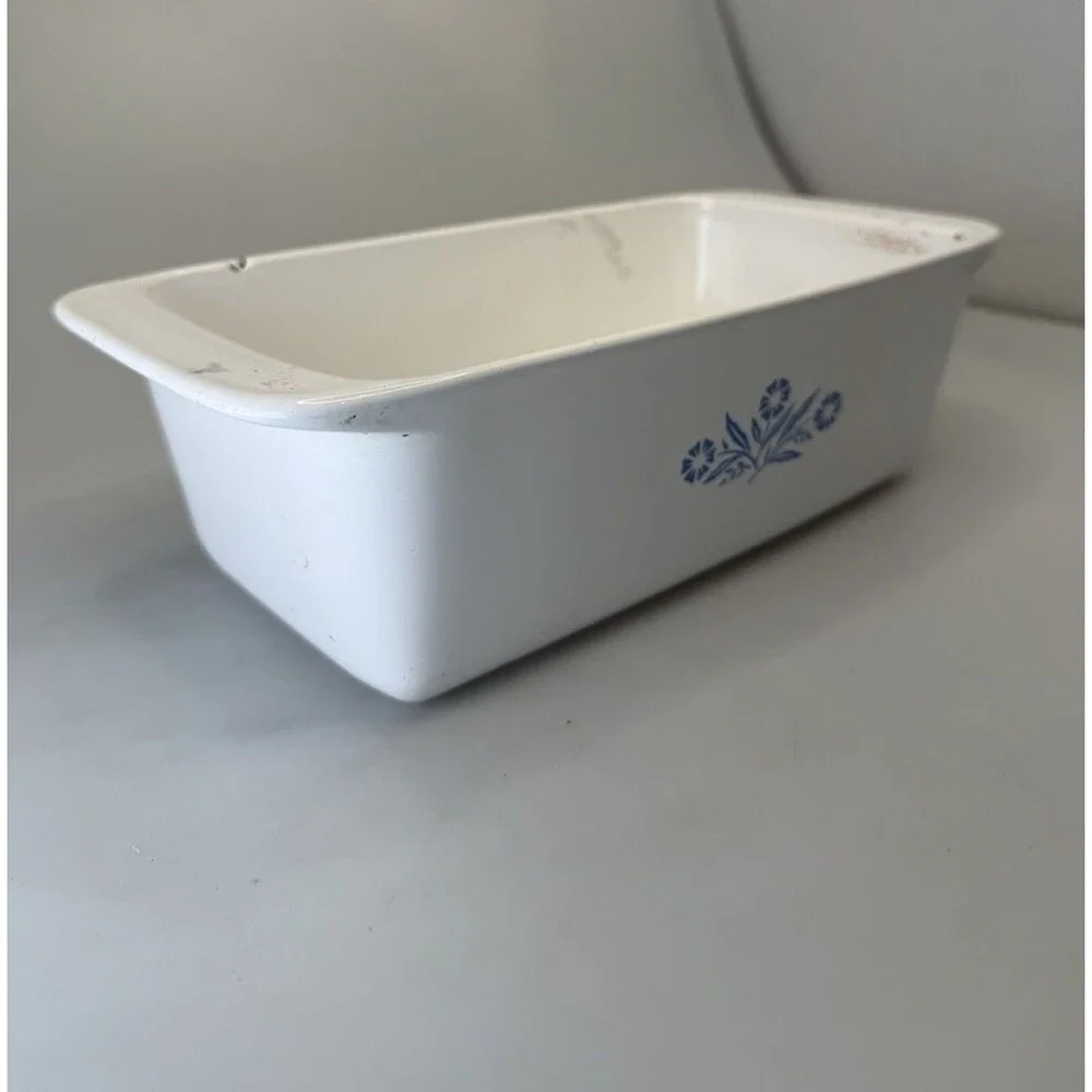 CorningWare Blue Cornflower P-315 Loaf Pan 2 Quart 9x5x3 Vintage USA GUC